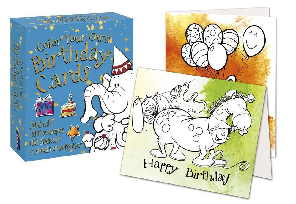 Color Your Own Birthday Cards