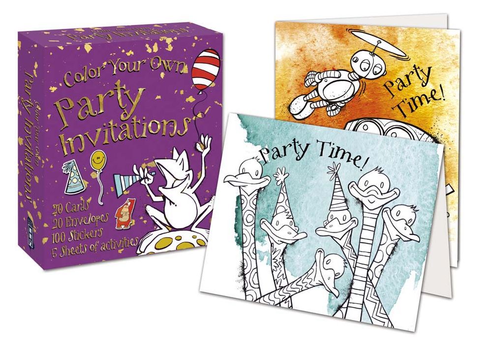 Color Your Own Party Invitations