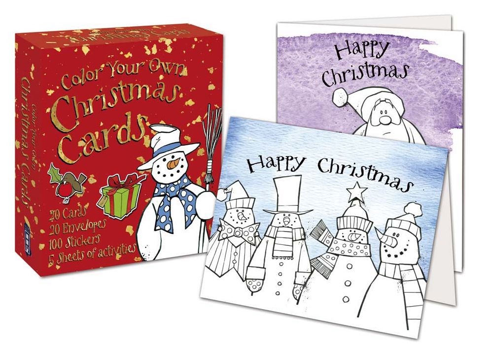 Color Your Own Christmas Cards