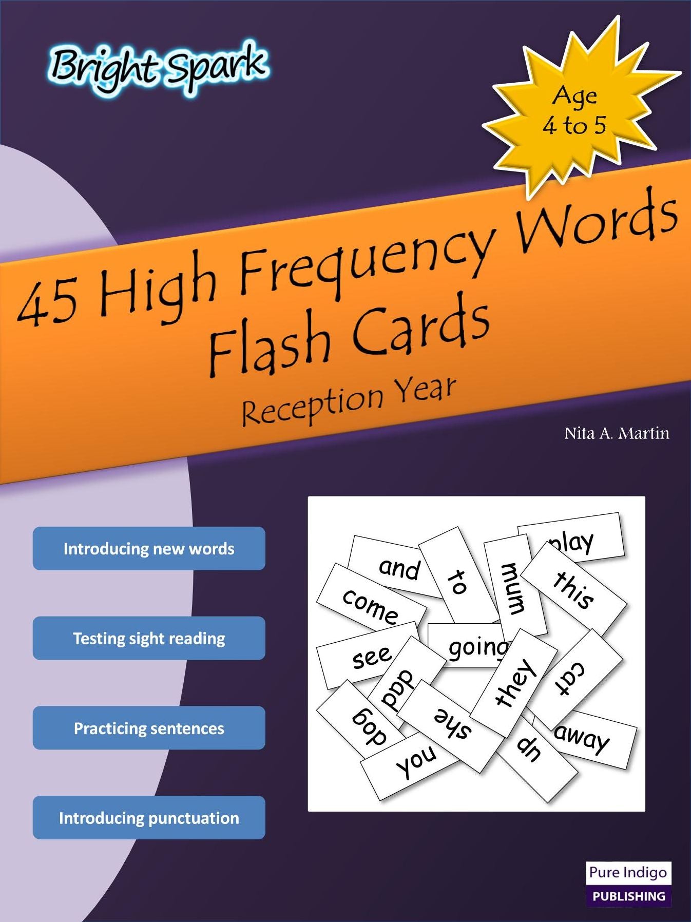 45 High Frequency Words Flash Cards: Cards Reception Year (4-5)