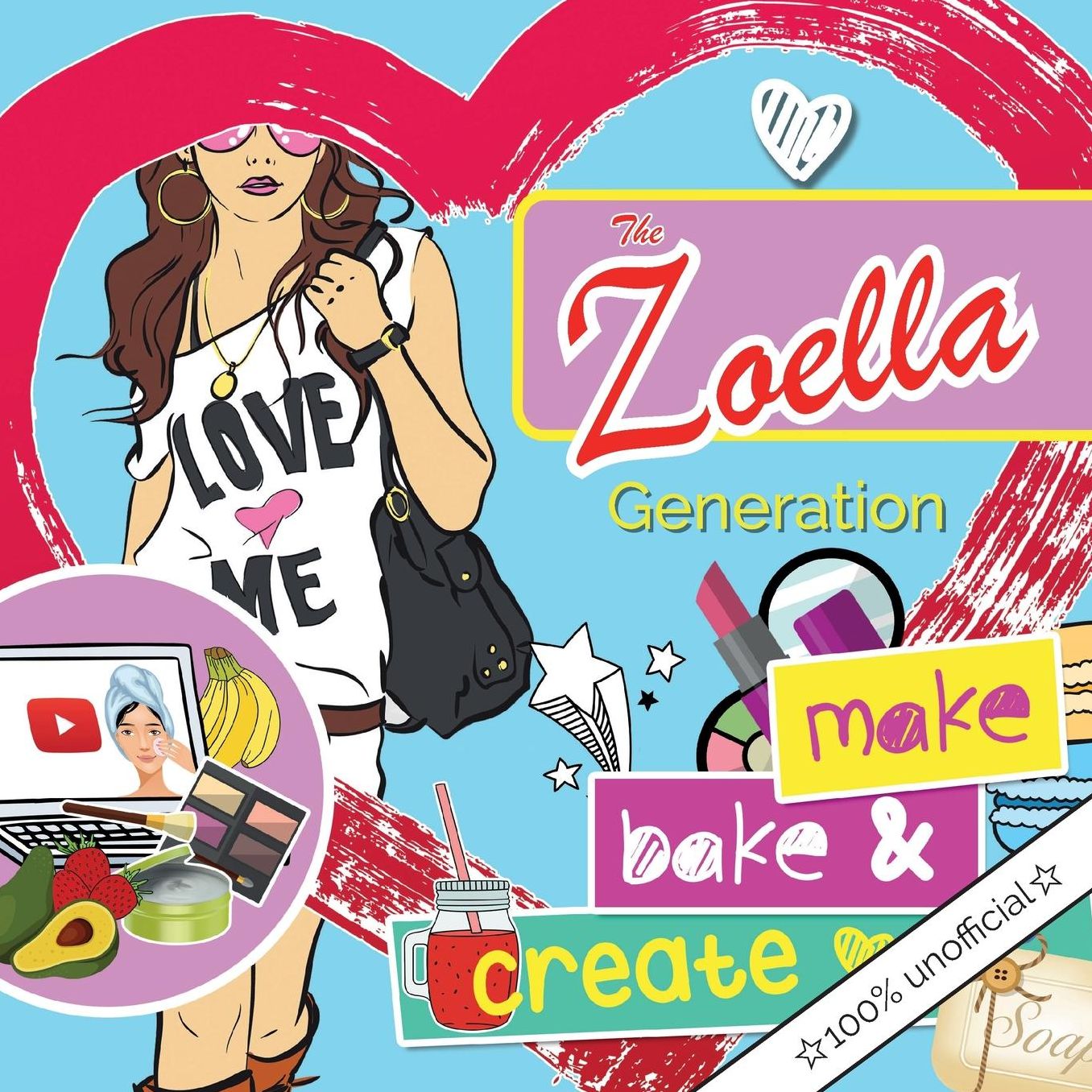 The Zoella Generation: make, bake & create A girl's essential DIY lifestyle book. Ideas for creating everything from blueberry bath bombs to emoji cookies, chocolate facemasks & fairy light lanterns.