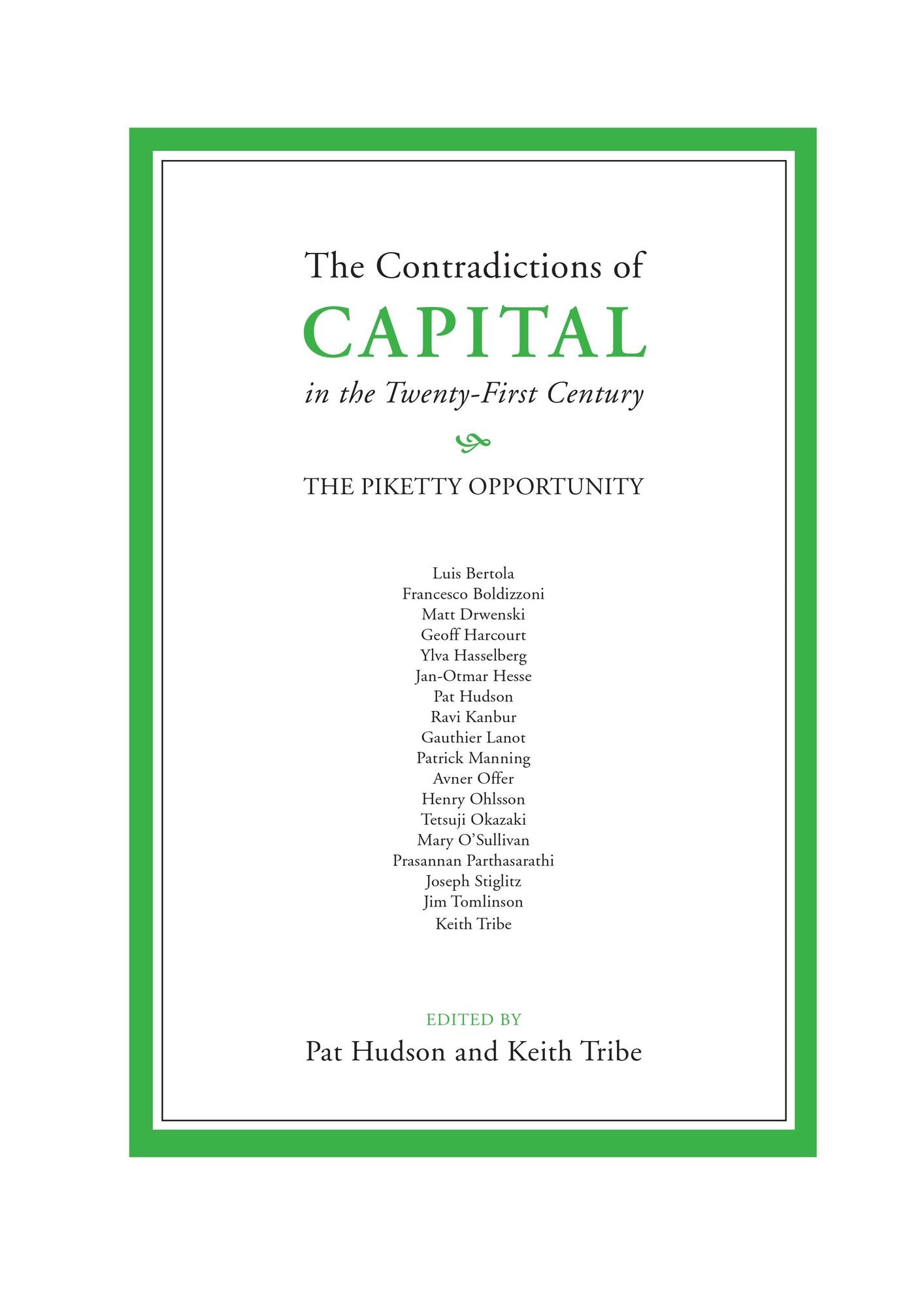 Contradctns Capital Twenty-First Cent PB: The Piketty Opportunity