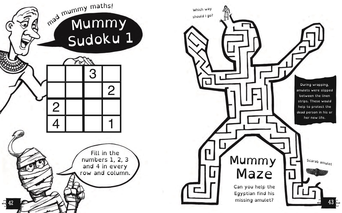 Boredom-Buster Puzzle Activity Book of Ancient Egyptian Mummies
