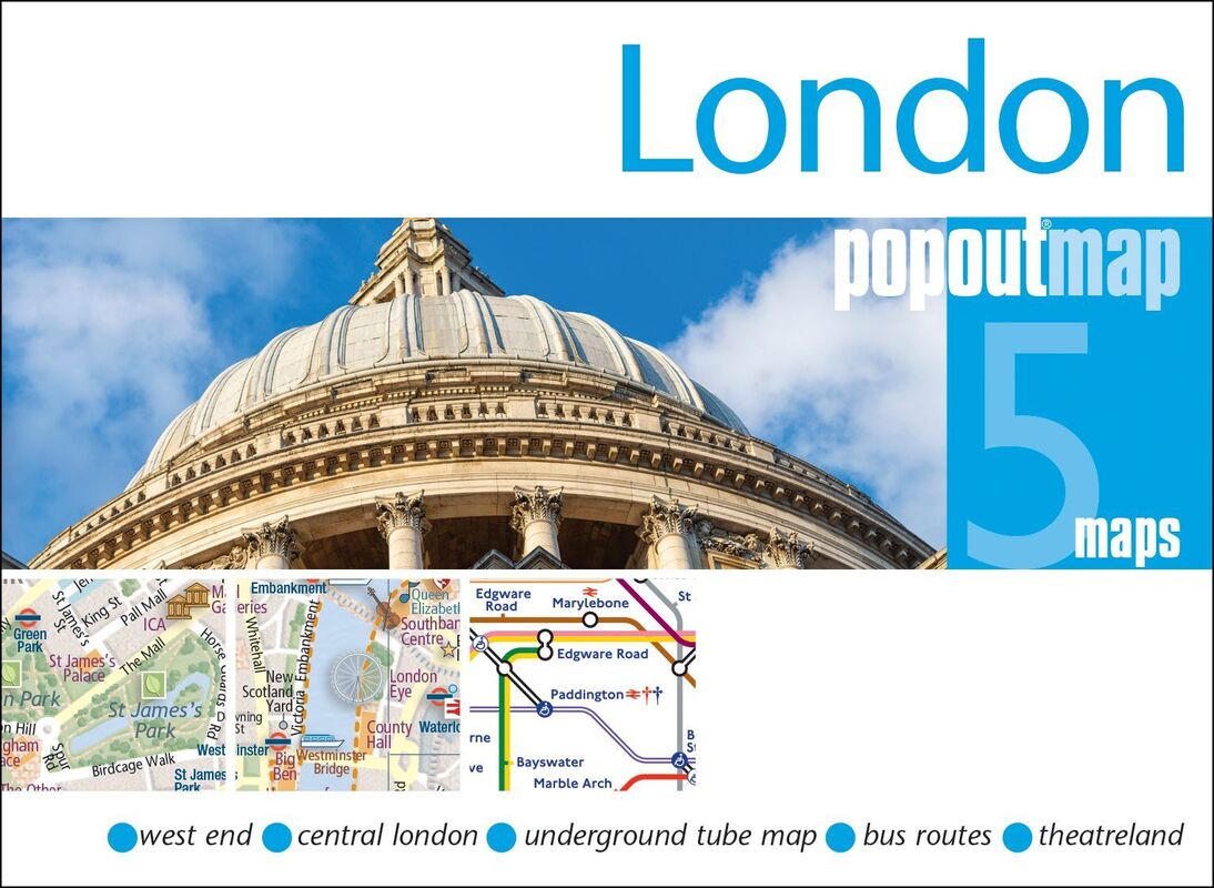 London Double Popout Map: Pocket-sized, pop up map