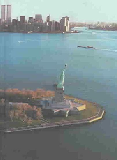 Liberty Island and Lower Manhattan