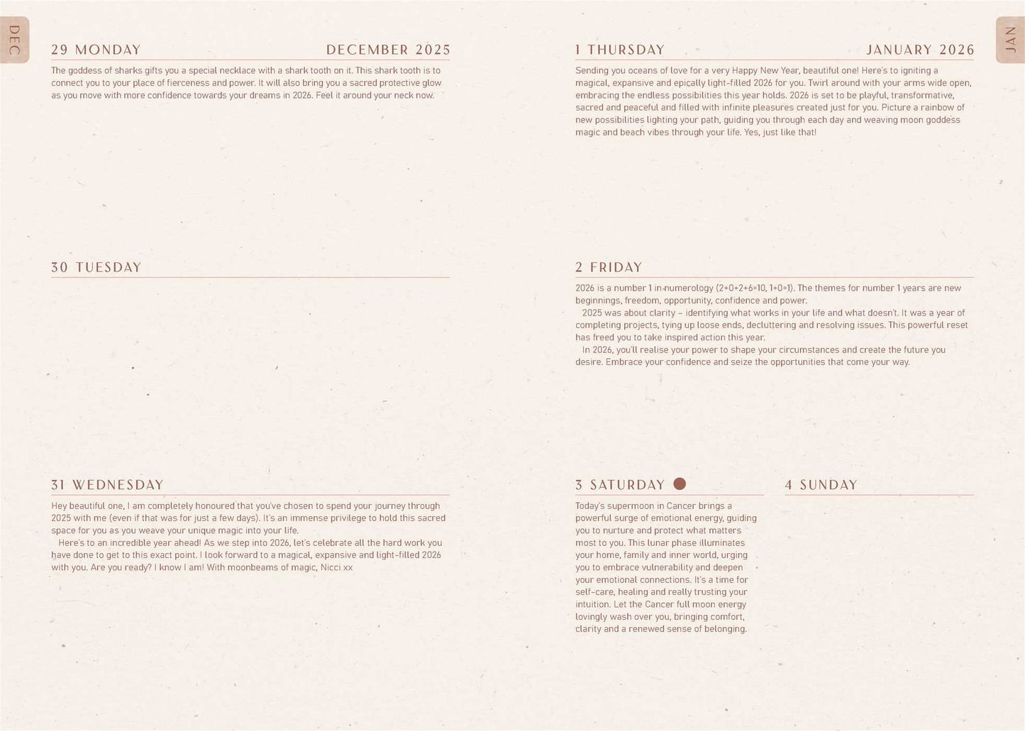 2026 Moon Goddess Planner - Northern Hemisphere