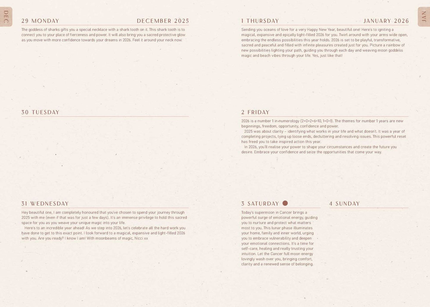 2026 Moon Goddess Planner - Northern Hemisphere