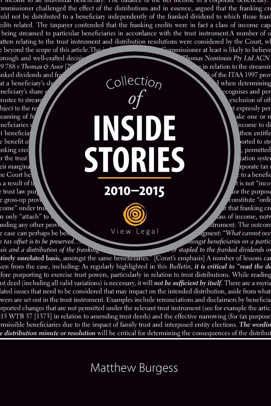 Collection of Inside Stories 2010 - 2015