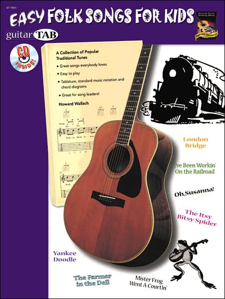 Guitar TAB: Easy Folk Songs for Kids, Book & CD