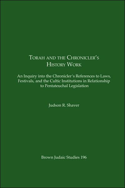 Torah and the Chronicler's History Work