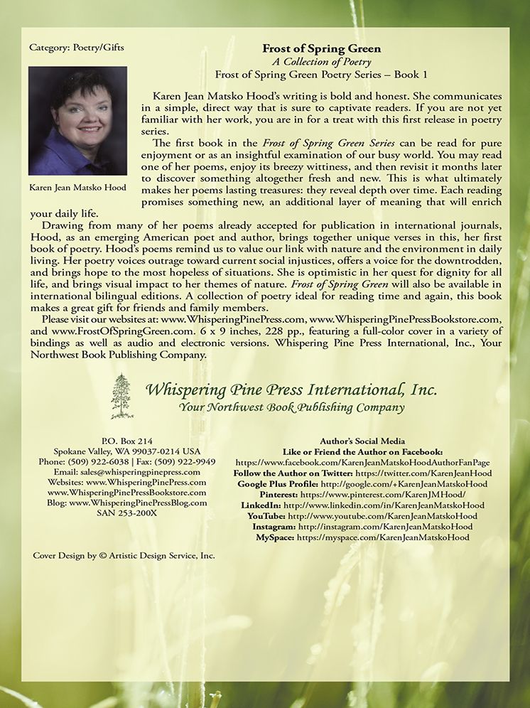 Frost of Spring Green: A Collection of Poetry