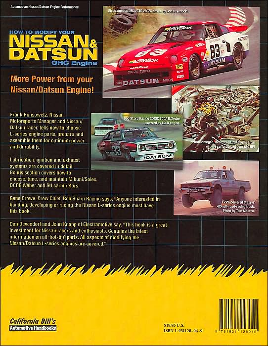 How to Modify Your Nissan and Datsun OHC Engine: Covers 510, 610, 710, 810, 200SX, 240Z, 260Z, 280Z, 280ZX, and pick-up truck engines