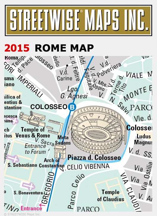 Streetwise Rome Map - Laminated City Center Street Map of Rome, Italy - Folding Pocket Size Travel Map With Metro (2015)