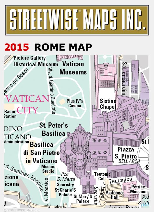 Streetwise Rome Map - Laminated City Center Street Map of Rome, Italy - Folding Pocket Size Travel Map With Metro (2015)