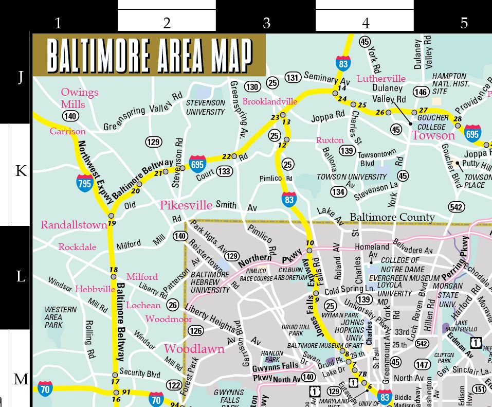 Streetwise Baltimore Map - Laminated City Center Street Map of Baltimore, Maryland - Folding Pocket Size Travel Map With Metro (2014)