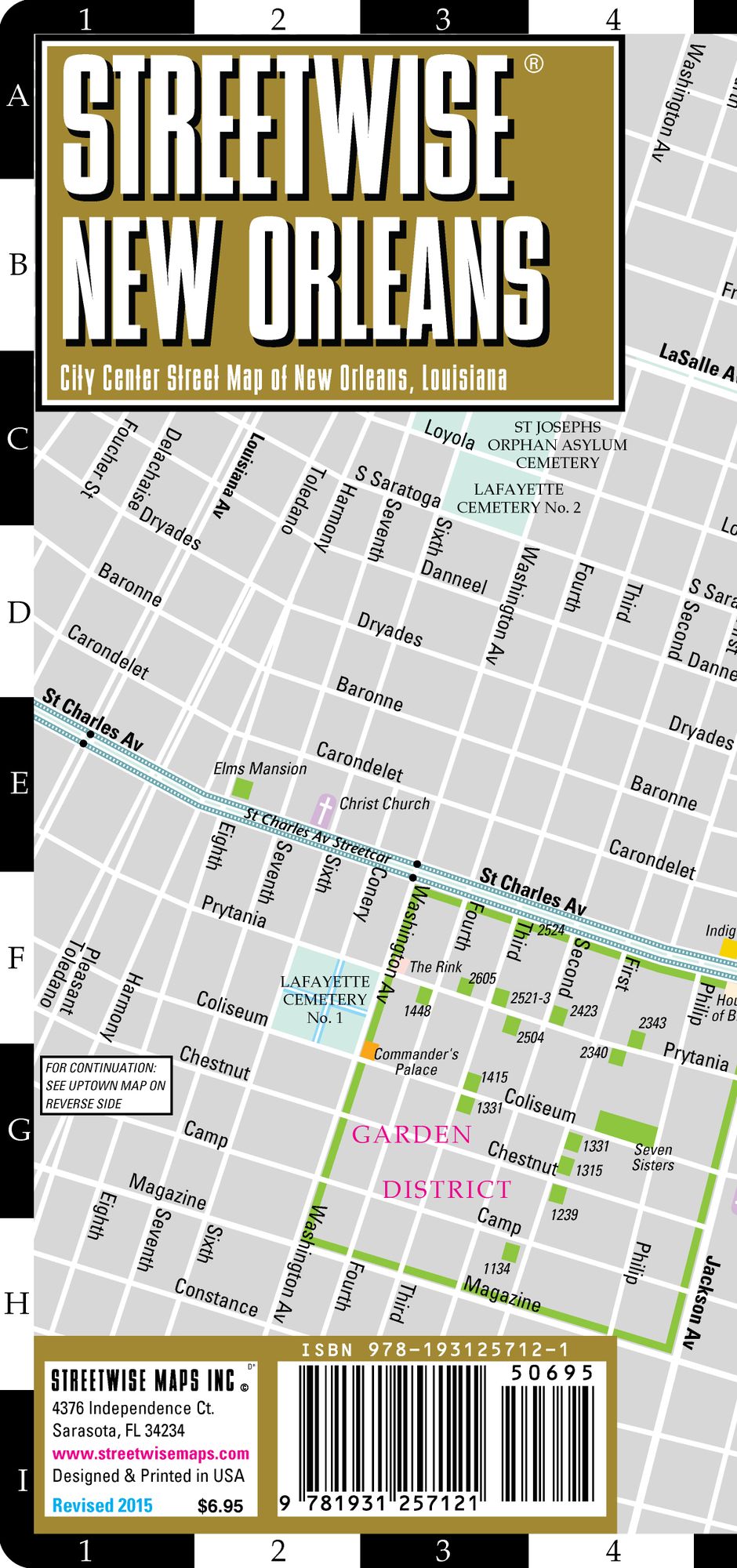 Streetwise New Orleans Map - Laminated City Center Street Map of New Orleans, Louisiana - Folding Pocket Size Travel Map (2015)