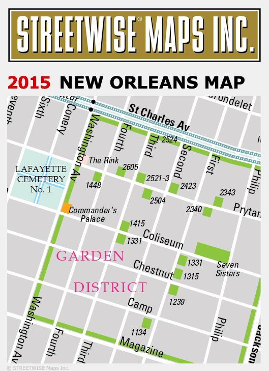 Streetwise New Orleans Map - Laminated City Center Street Map of New Orleans, Louisiana - Folding Pocket Size Travel Map (2015)