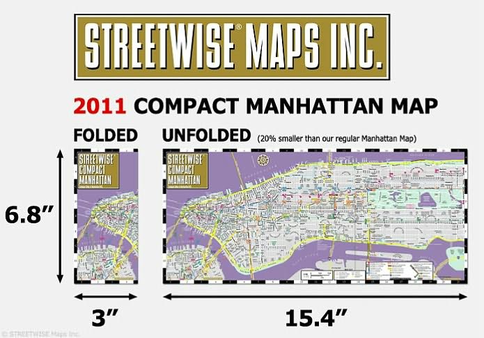 Streetwise Compact Manhattan Map - 20% smaller than our regular Manhattan map / Edition 2011