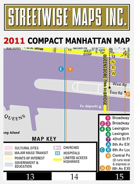Streetwise Compact Manhattan Map - 20% smaller than our regular Manhattan map / Edition 2011