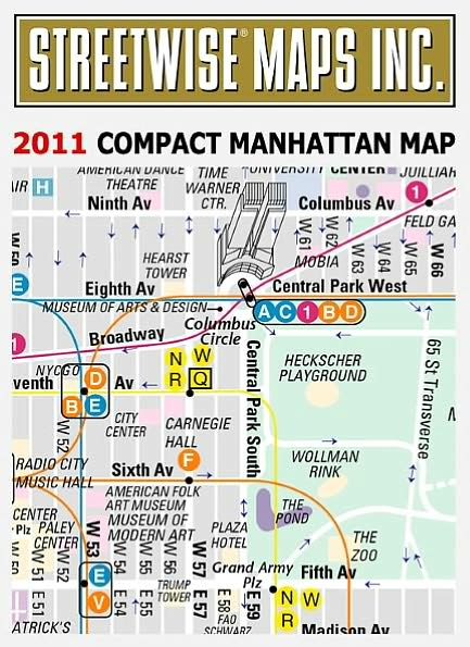 Streetwise Compact Manhattan Map - 20% smaller than our regular Manhattan map / Edition 2011