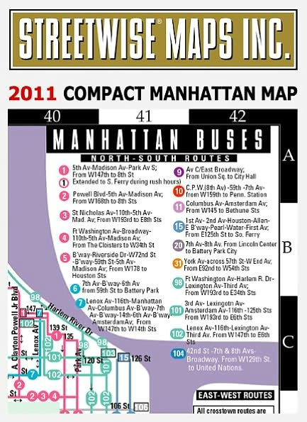 Streetwise Compact Manhattan Map - 20% smaller than our regular Manhattan map / Edition 2011