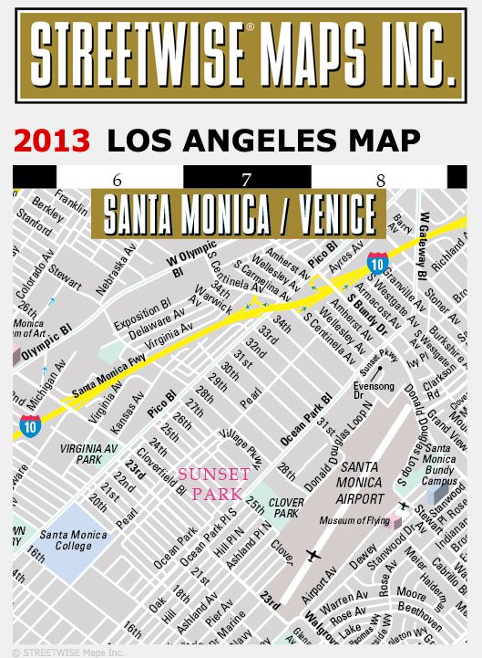 Streetwise Los Angeles Map - Laminated City Center Street Map of Los Angeles, California - Folding Pocket Size Travel Map With Metro (2014)