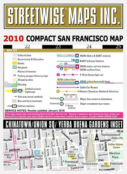 Streetwise Compact San Francisco Map - 20% smaller than our regular San Francisco map / Edition 2010
