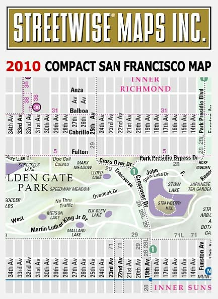 Streetwise Compact San Francisco Map - 20% smaller than our regular San Francisco map / Edition 2010