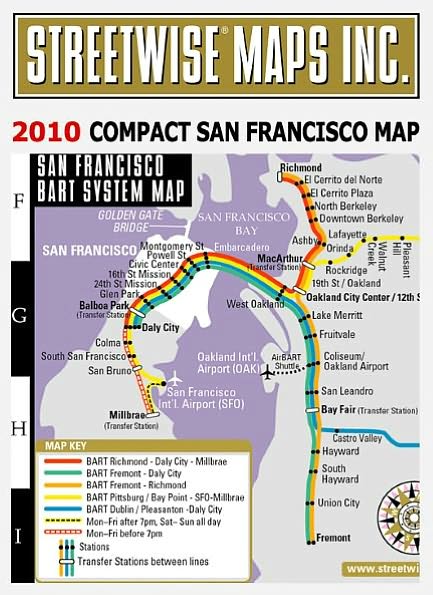 Streetwise Compact San Francisco Map - 20% smaller than our regular San Francisco map / Edition 2010