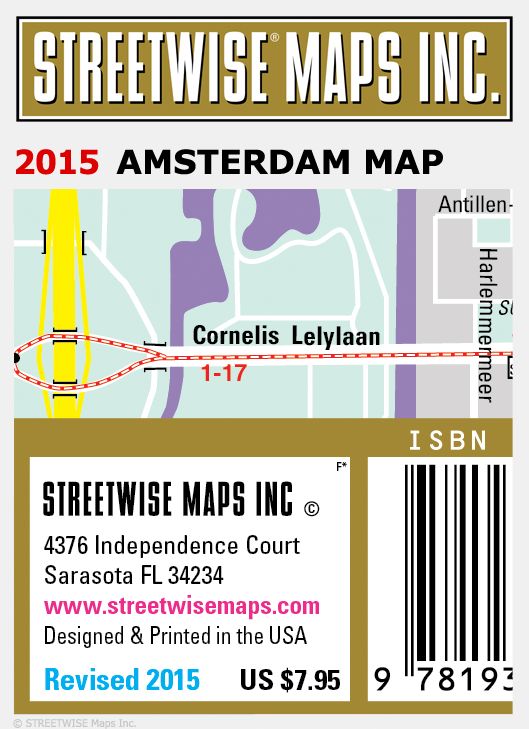 Streetwise Amsterdam Map - Laminated City Center Street Map of Amsterdam, Netherlands - Folding Pocket Size Travel Map With Metro (2015)