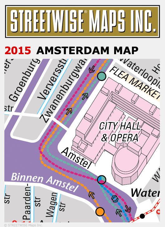 Streetwise Amsterdam Map - Laminated City Center Street Map of Amsterdam, Netherlands - Folding Pocket Size Travel Map With Metro (2015)