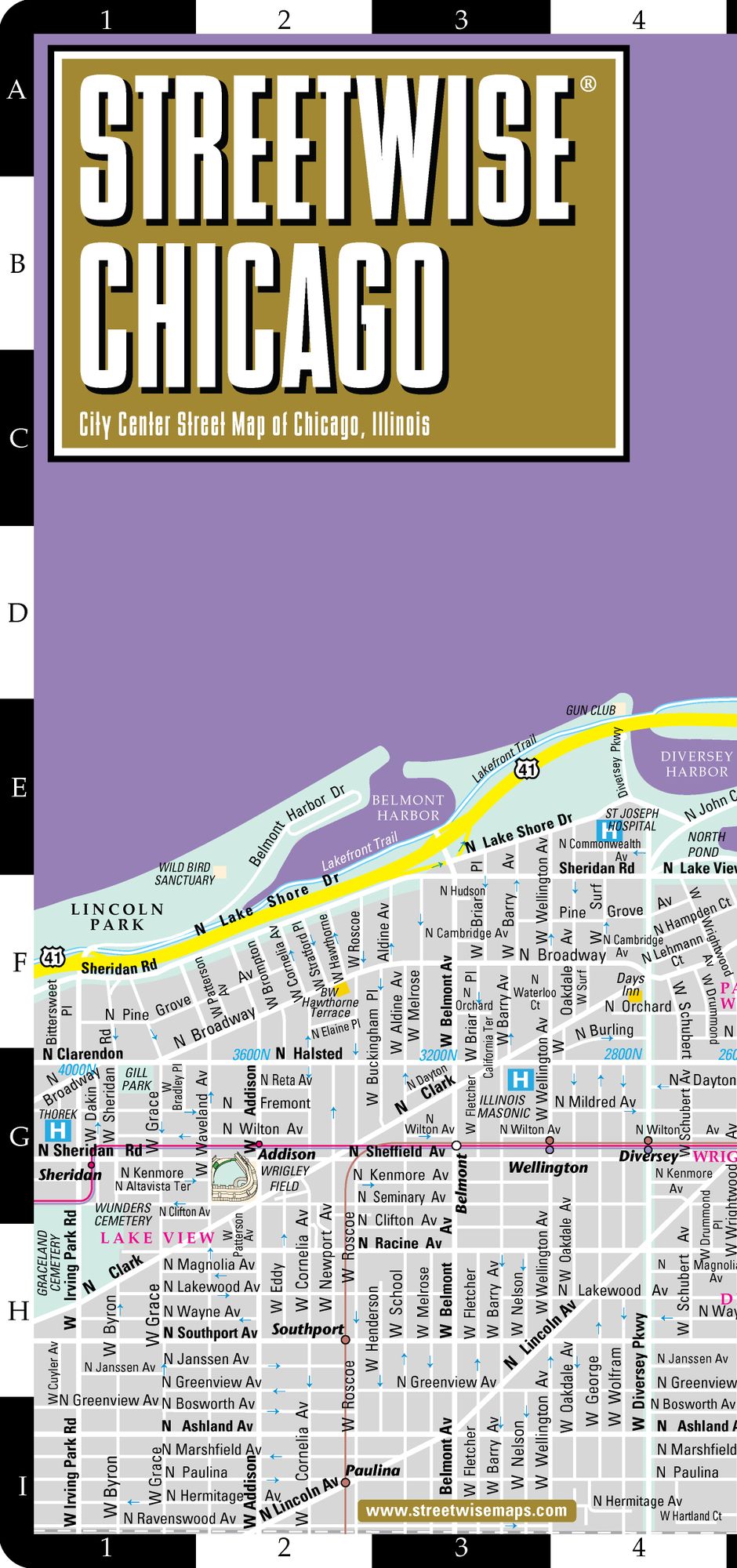 Streetwise Chicago Map - Laminated City Center Street Map of Chicago, Illinios - Folding Pocket Size Travel Map With Metro (2015)