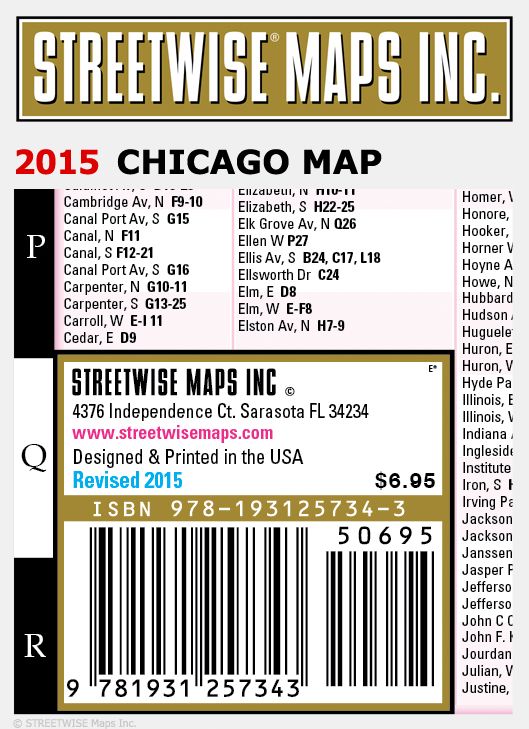 Streetwise Chicago Map - Laminated City Center Street Map of Chicago, Illinios - Folding Pocket Size Travel Map With Metro (2015)