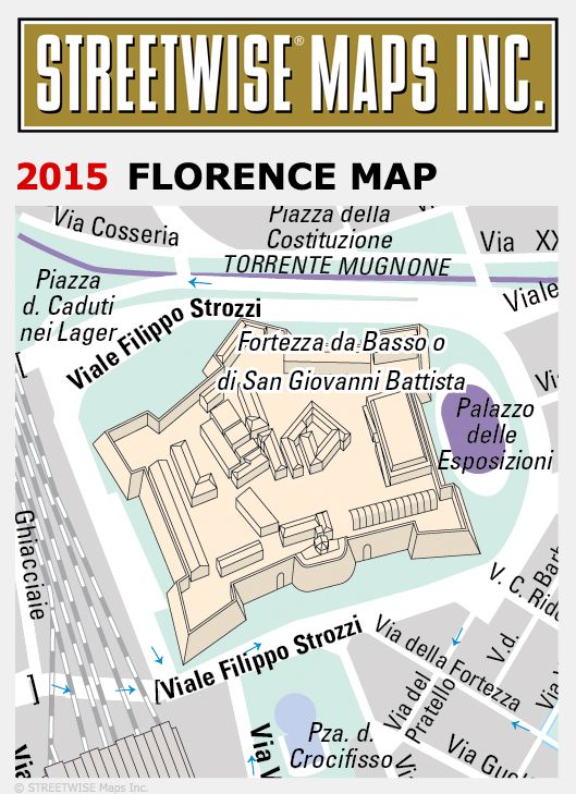 Streetwise Florence Map - Laminated City Center Street Map of Florence, Italy - Folding Pocket Size Travel Map with Train (2015)