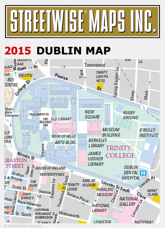 Streetwise Dublin Map - Laminated City Center Street Map of Dublin, Ireland - Folding Pocket Size Travel Map With Metro (2015)