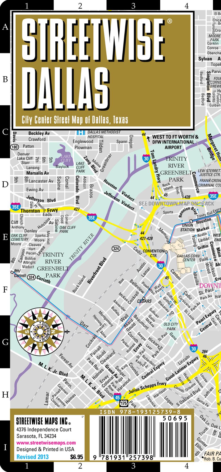 Streetwise Dallas Map - Laminated City Center Street Map of Dallas, Texas - Folding Pocket Size Travel Map (2013)