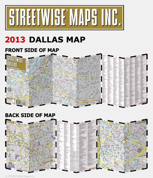 Streetwise Dallas Map - Laminated City Center Street Map of Dallas, Texas - Folding Pocket Size Travel Map (2013)