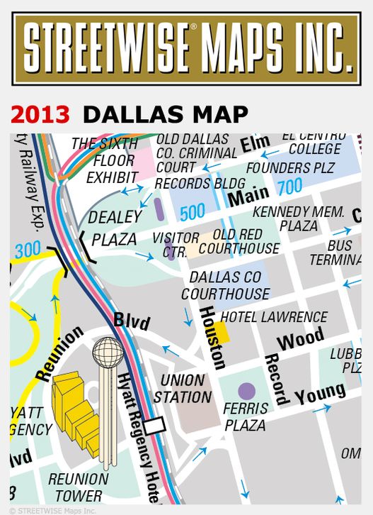 Streetwise Dallas Map - Laminated City Center Street Map of Dallas, Texas - Folding Pocket Size Travel Map (2013)