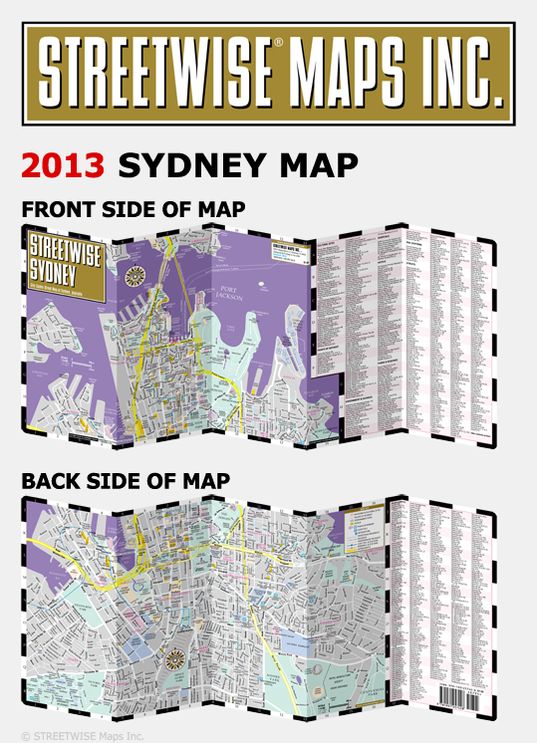 Streetwise Sydney Map - Laminated City Center Street Map of Sydney, Australia - Folding Pocket Size Travel Map With Metro (2013)