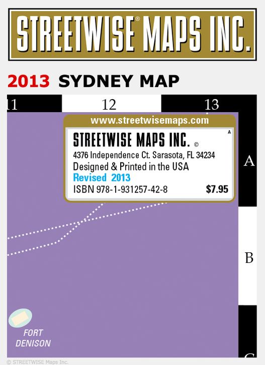 Streetwise Sydney Map - Laminated City Center Street Map of Sydney, Australia - Folding Pocket Size Travel Map With Metro (2013)