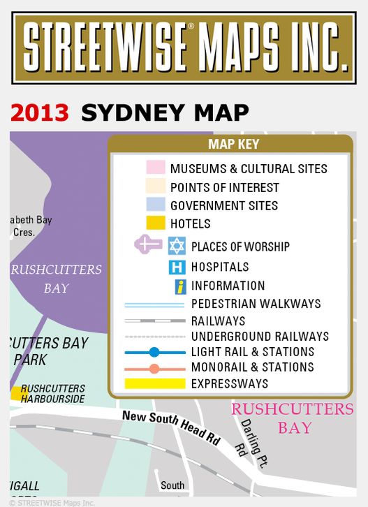 Streetwise Sydney Map - Laminated City Center Street Map of Sydney, Australia - Folding Pocket Size Travel Map With Metro (2013)