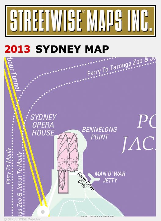 Streetwise Sydney Map - Laminated City Center Street Map of Sydney, Australia - Folding Pocket Size Travel Map With Metro (2013)