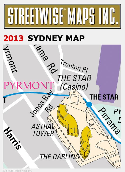 Streetwise Sydney Map - Laminated City Center Street Map of Sydney, Australia - Folding Pocket Size Travel Map With Metro (2013)