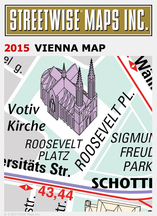 Streetwise Vienna Map - Laminated City Center Street Map of Vienna, Austria - Folding Pocket Size Travel Map With Metro (2015)