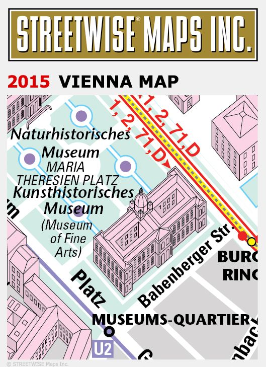 Streetwise Vienna Map - Laminated City Center Street Map of Vienna, Austria - Folding Pocket Size Travel Map With Metro (2015)