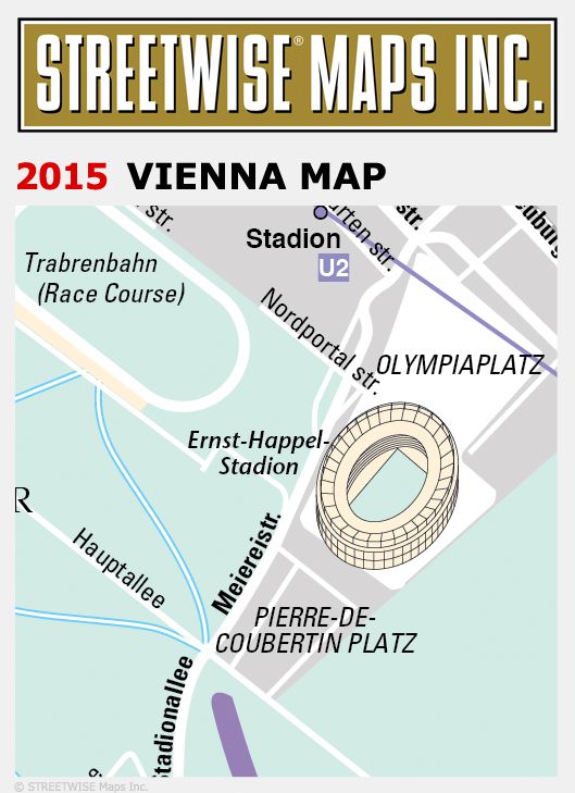 Streetwise Vienna Map - Laminated City Center Street Map of Vienna, Austria - Folding Pocket Size Travel Map With Metro (2015)