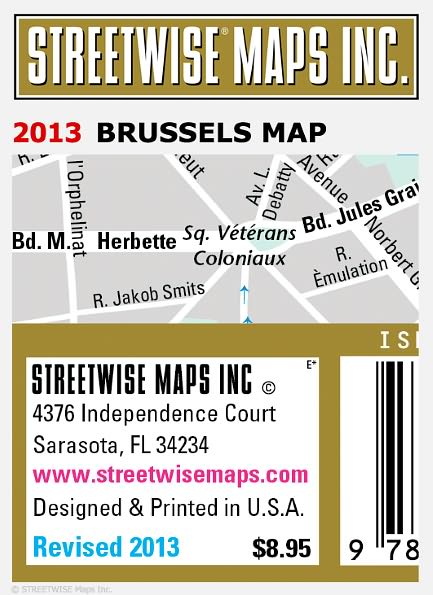 Streetwise Brussels Map - Laminated City Center Street Map of Brussels, Belgium - Folding Pocket Size Travel Map With Metro (2015)