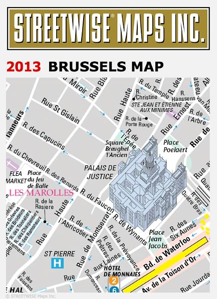 Streetwise Brussels Map - Laminated City Center Street Map of Brussels, Belgium - Folding Pocket Size Travel Map With Metro (2015)