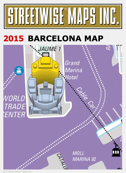 Streetwise Barcelona Map - Laminated City Center Street Map of Barcelona, Spain - Folding Pocket Size Travel Map With Metro (2015)