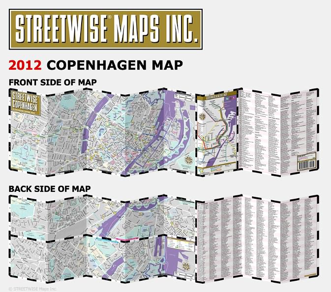 Streetwise Copenhagen Map - Laminated City Center Street Map of Copenhagen, Denmark - Folding Pocket Size Travel Map (2015)